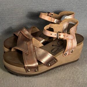 OTBT Women’s Coast Wedge Platform Sandals Bronze Size 8